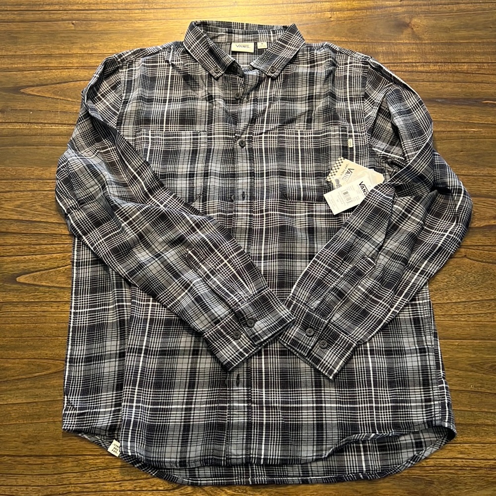 Vans size medium mens flannel button down shirt